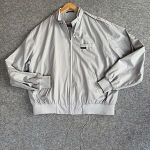 Vintage Members‎ Only Jacket Mens XL Long Gray Bomber Windbreaker Hong Kong 80s